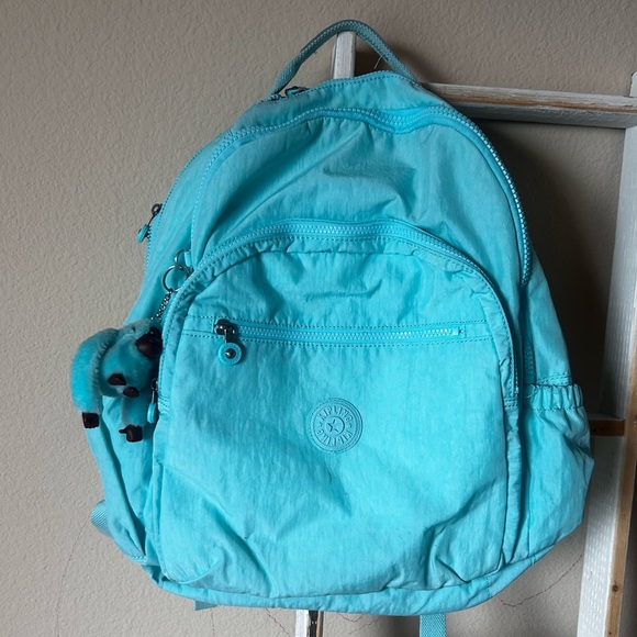Kipling Seoul Laptop Teal Turquoise Backpack main image 4